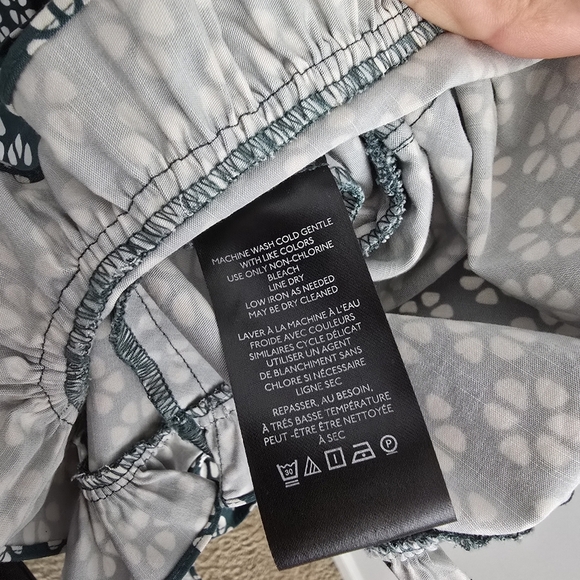 Anthropologie floral green dress size L - Picture 12 of 13